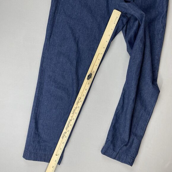 Uniqlo Denim Pleated Dress Pants Women’s Size 0 Dark Blue Cotton Trousers Casual - Picture 11 of 16